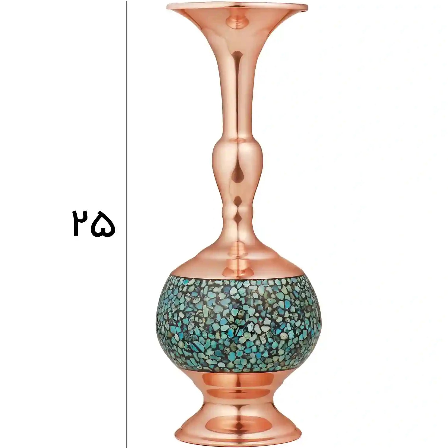 گلدان گیلاسی 25 فیروزه
