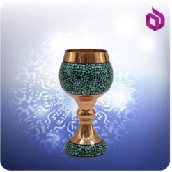 جام شربت خوری مس و فیروزه کوب کوچک شمائی