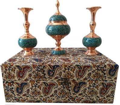 ست هدیه صنایع دستی فیروزه کوبی
