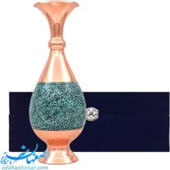 گلدان فیروزه کوبی اصفهان ارتفاع 25 سانتیمتر