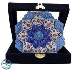 بشقاب میناکاری 16 با جعبه مخمل