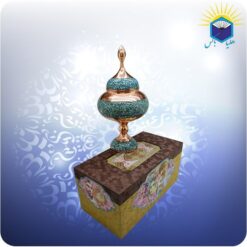 شکلات خوری مس و فیروزه کوب 29 سانت با جعبه ام دی اف گالینگور
