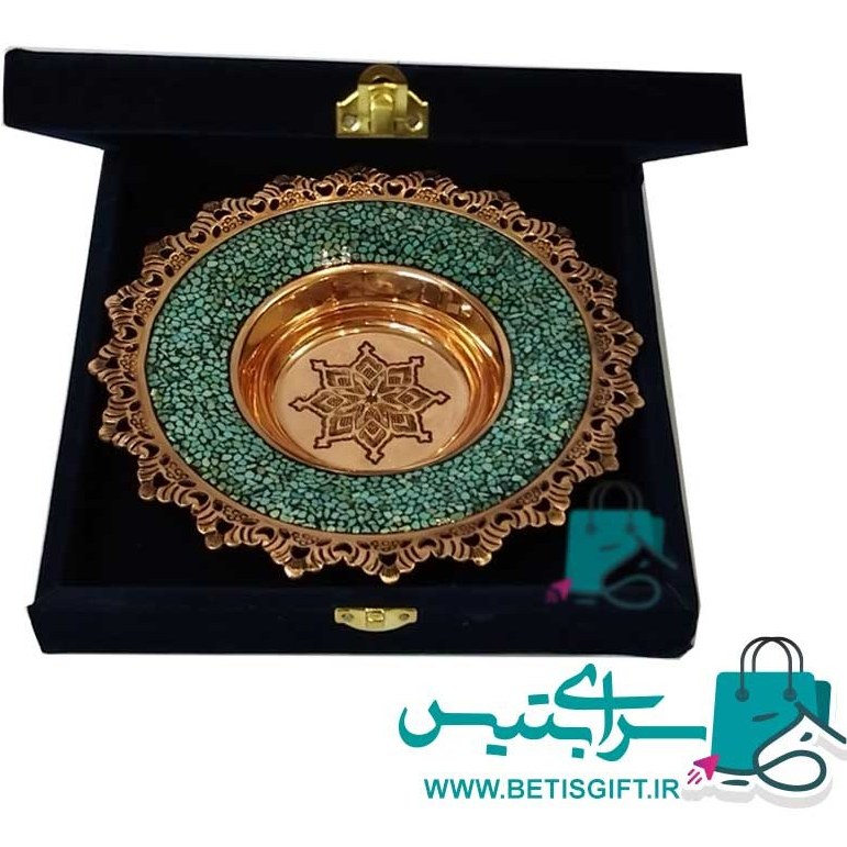 ست بشقاب 20 فیروزه کوب با جعبه جیر