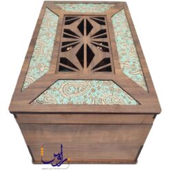 پک هدیه کشکول 32 فیروزه کوبی با جعبه چوب و ترمه