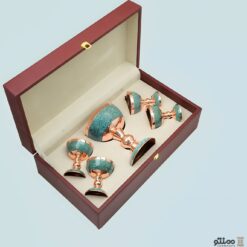 پک هدیه سنگاب 24 و 13 فیروزه کوبی با جعبه چرم