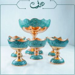 سرویس آجیل‌‎خوری با پیاله مس و فیروزه
