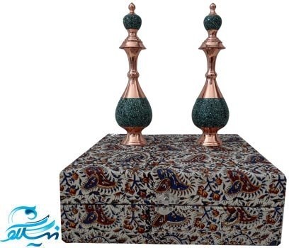 تنگ صراحی فیروزه کوبی با جعبه