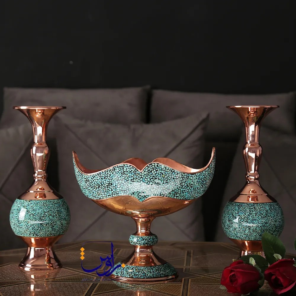 گلدان گیلاسی میانه فیروزه کوب