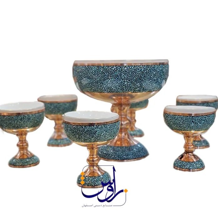 سرویس بستنی – انار خوری شش نفره فیروزه کوبی زاوش