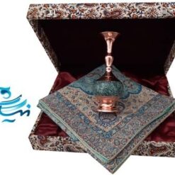 باکس هدیه ترمه و گلدان فیروزه کوبی