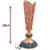گلدان میانه فیروزه کوب و ملیله کاری