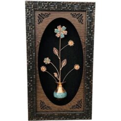 تابلو مسی معرق فیروزه کوب کد ZH390.2