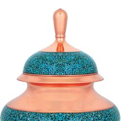 قندان دخل فیروزه کوب سایز کوچک 17cm کد F29