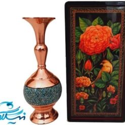 گلدان فیروزه کوبی با بسته بندی نفیس