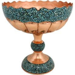 کاسه پایه دار فیروزه کوبی – کد 3944