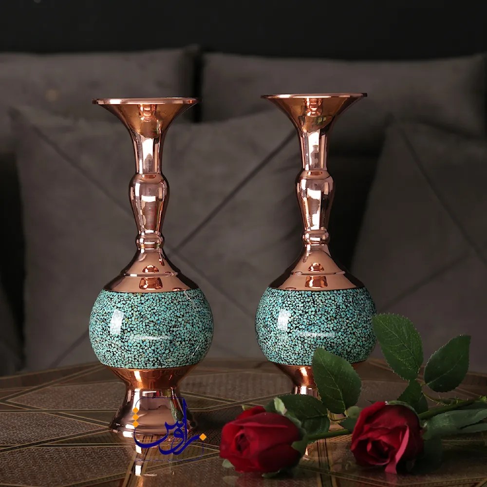 گلدان گیلاسی بیشین فیروزه کوب