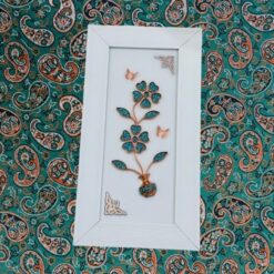 تابلو فیروزهکوبی 45×25 دو گل برجسته