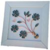 تابلو فیروزهکوبی پنج گل برجسته35×35