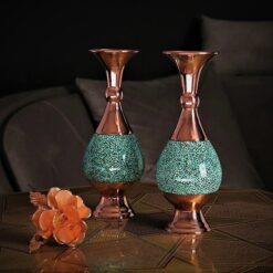 گلدان فیروزه کوبی صراحی سایز ۳۰ سانتی متر