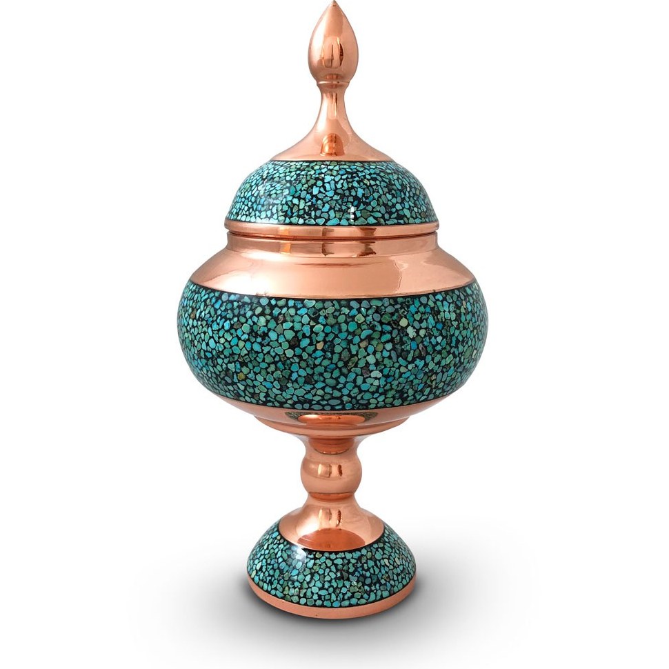شکلات خوری فیروزه کوب پایه دار 25 سانتی