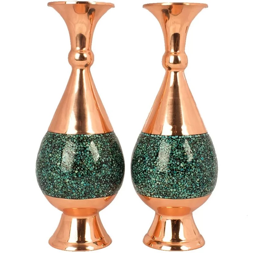 ست مسی تزیینی دکوراتیو فیروزه کوبی