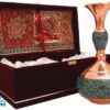 بسته گلدان فیروزه کوبی و ترمه
