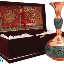بسته گلدان فیروزه کوبی و ترمه