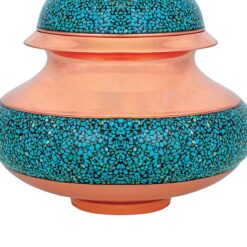 قندان دخل فیروزه کوب سایز کوچک 17cm کد F29