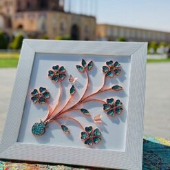 تابلو فیروزه‌کوبی40×40طرح6گل برجسته