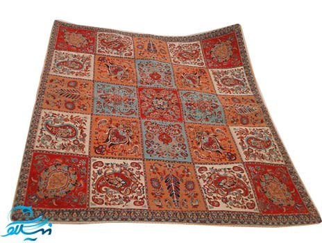 بسته گلدان فیروزه کوبی و ترمه