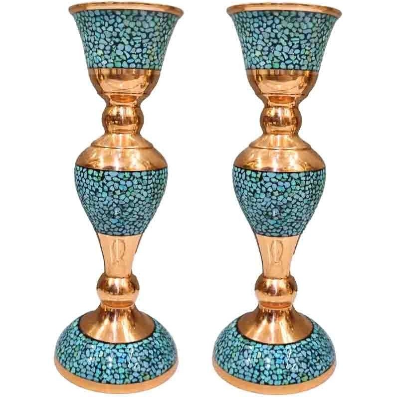 شمعدان فیروزه (یک جفت)