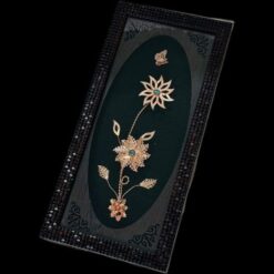 تابلو فیروزهکوبی گل مسی دوگل ساده