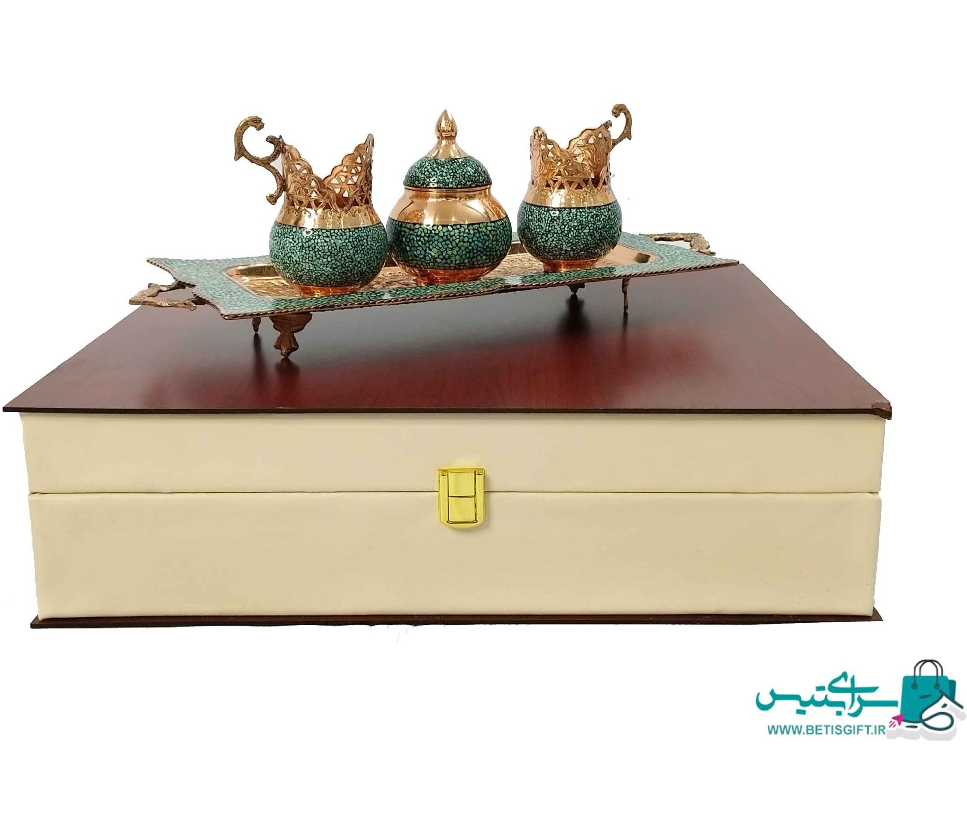 ست هدیه چایی خوری دونفره فیروزه کوب