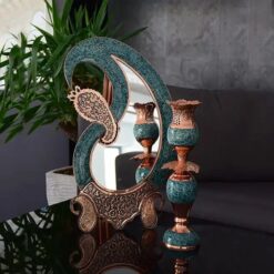 آینه فیروزه کوبی مدل تاج دار