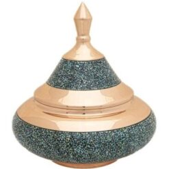 قندان مسی فیروزه کوب مدل سفینه کد 8333