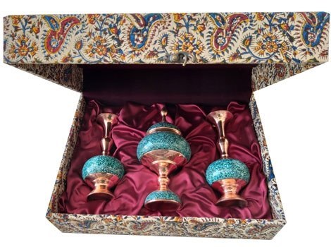 ست هدیه صنایع دستی فیروزه کوبی