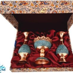 ست گلدان 20 و آجیل خوری 13 سانتی فیروزه کوبی