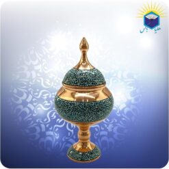 شکلات خوری مس و فیروزه کوب 16 سانت