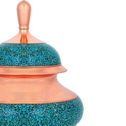 قندان دخل فیروزه کوب سایز کوچک 17cm کد F29