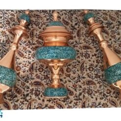 پک هدیه تنگ و شکلات خوری مس و فیروزه