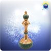 تنگ شلغمی مس و فیروزه کوب 30 سانت
