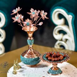 گلدان فیروزه کوبی شلغمی