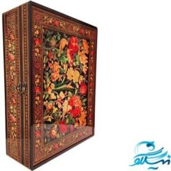 پک هدیه گلدان 25 و بشقاب 20 سانتی فیروزه کوبی با جعبه دکوپاژ