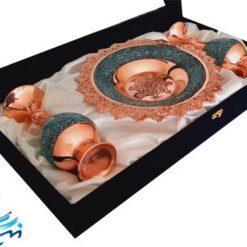 پک هدیه جفت گلدان و بشقاب فیروزه کوبی