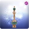 تنگ صراحی مس و فیروزه کوب 30 سانت شمائی
