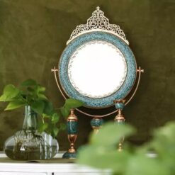 آینه فیروزه کوبی مدل تاج دار