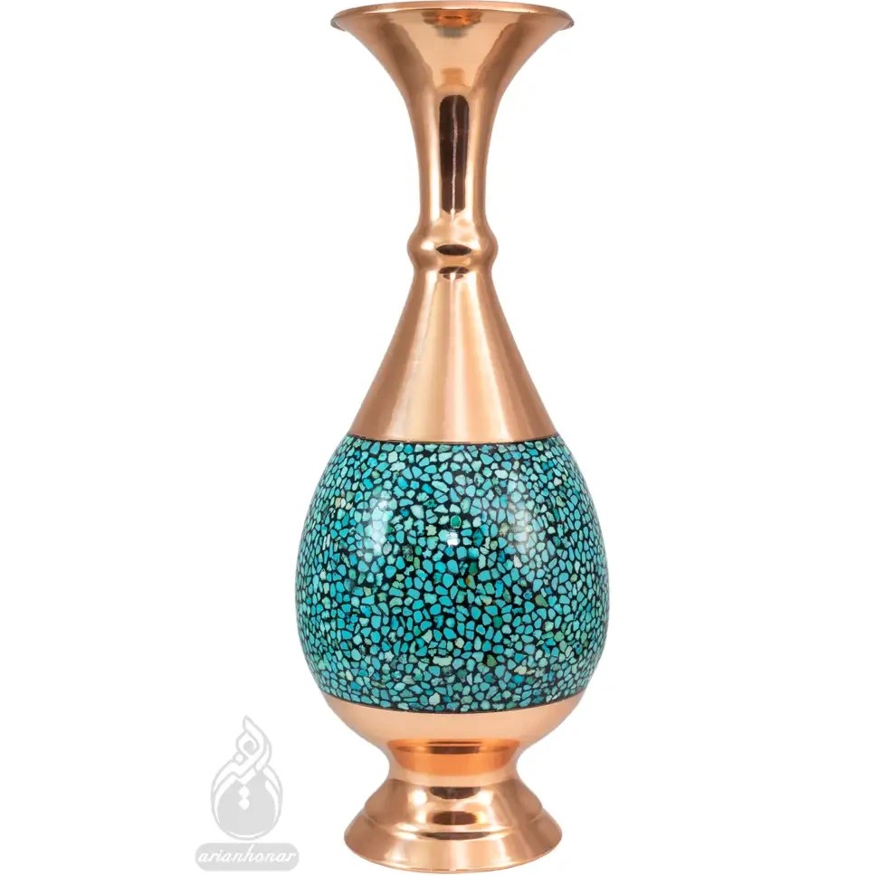 گلدان فیروزه کوبی صراحی سایز 3 حامد کریمی