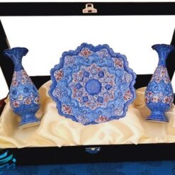 ست ظروف میناکاری روی مس