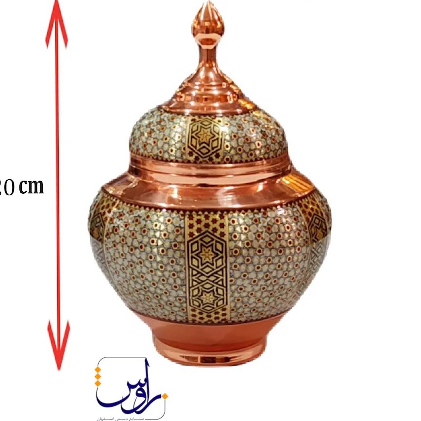پک هدیه آجیل خوری و قندان سیبی خاتم کاری و جعبه طرح چرم