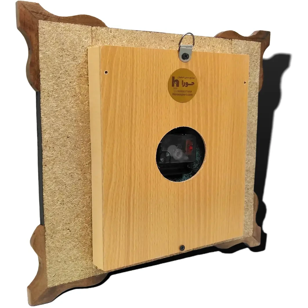 ساعت دیواری خاتم کاری و میناکاری (ابعاد36*36)